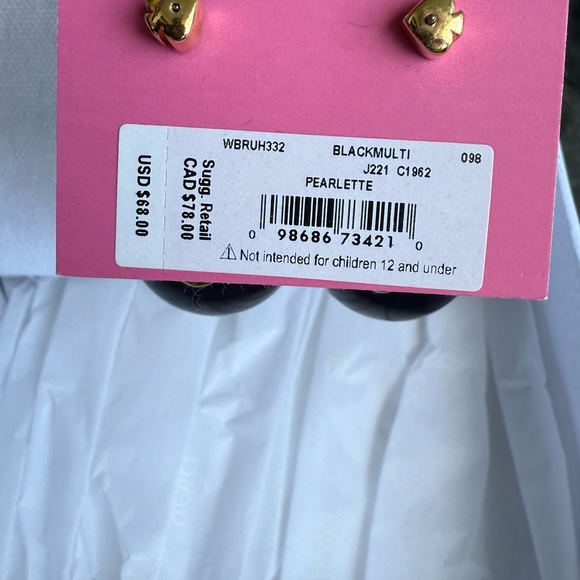 Kate Spade Black and Gold Earrings - Picture 6 of 7